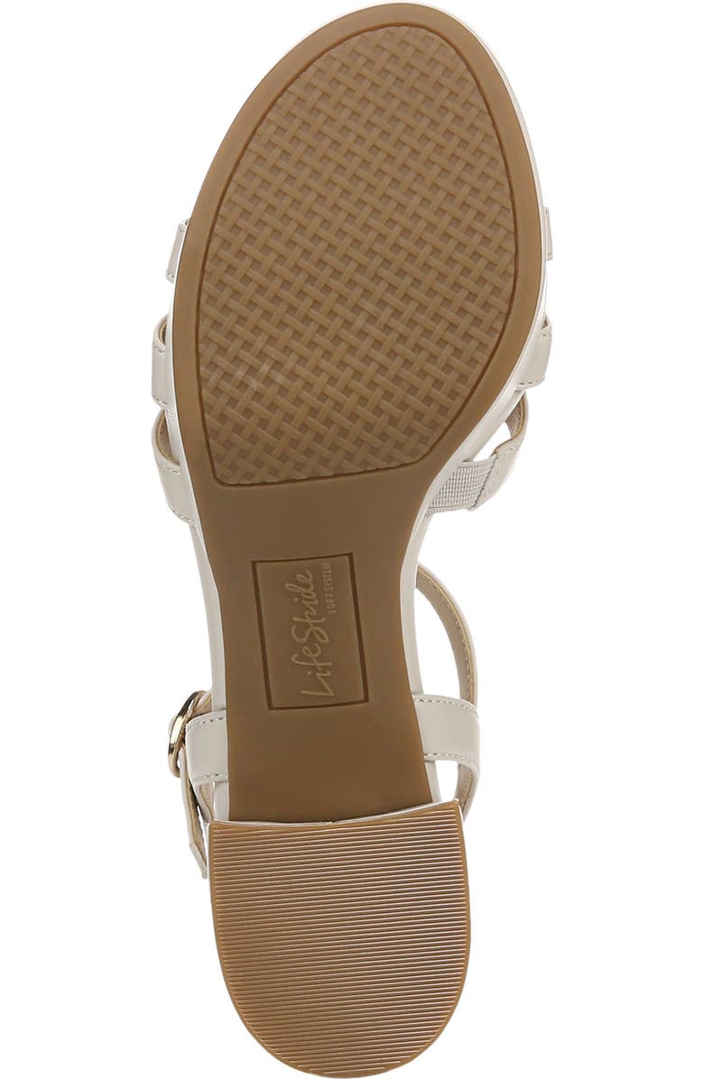 LifeStride Rio Ankle Strap Platform Sandal, Alternate, color, Bone