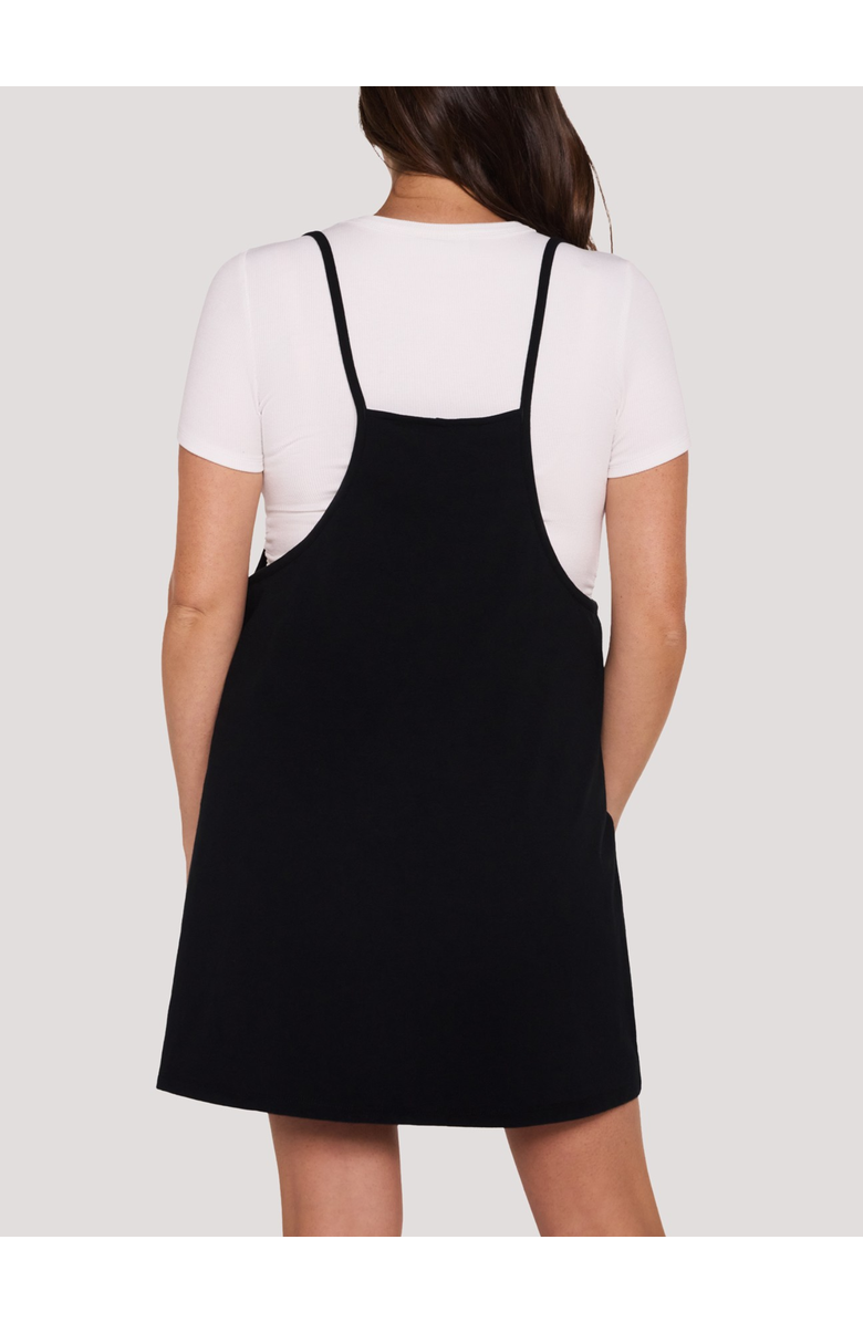 MOTHERHOOD MATERNITY Sleeveless Relaxed Fit Dress Romper, Alternate, color, Black