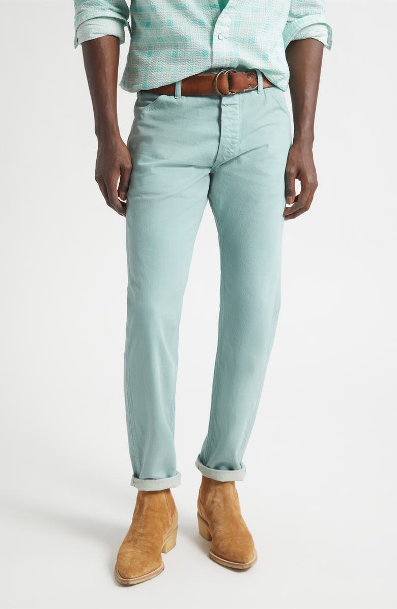 Double RL Slim Fit Jeans, Main, color, Turquoise
