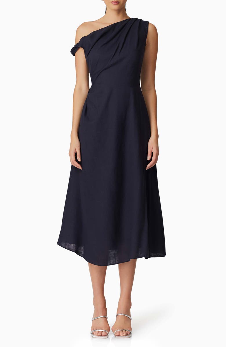 Elliatt Kara One-Shoulder Midi Dress, Main, color,