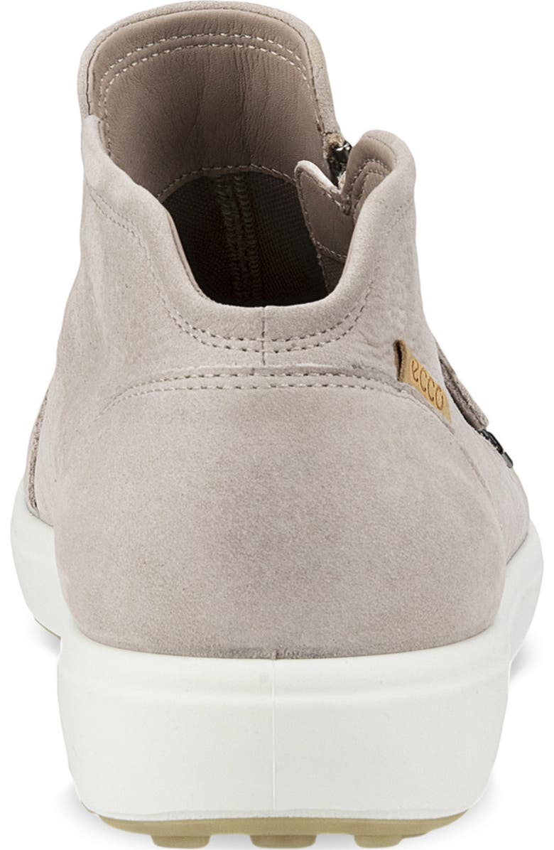 ECCO Soft 7 Mid Top Zip Sneaker, Alternate, color, Grey Rose