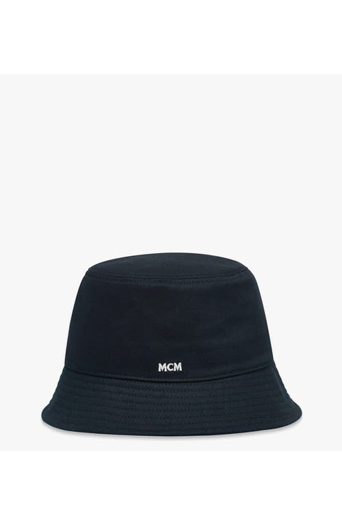 Mcm Essential Logo Bucket Hat In Darknavy