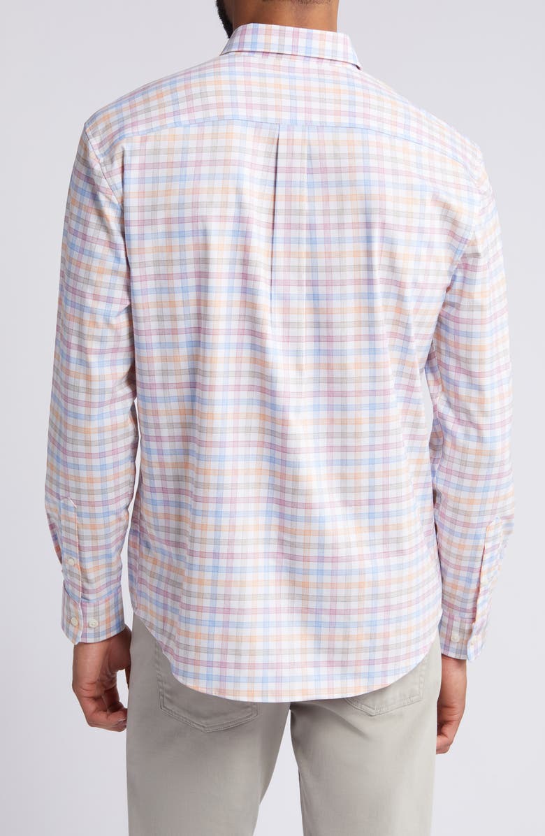 johnnie-O Scull Check Performance Button-Down Shirt, Alternate, color, 