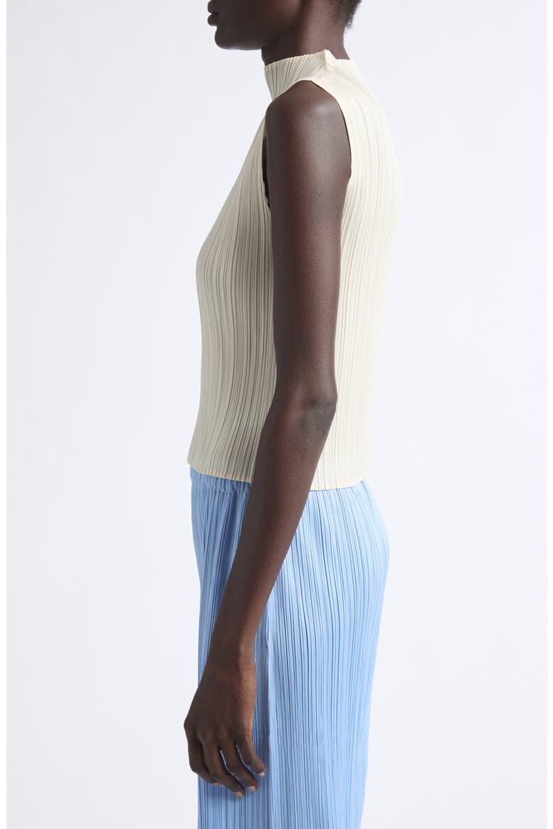 Monthly Colors August Pleated Sleeveless Top, Alternate, color, OFF WHITE