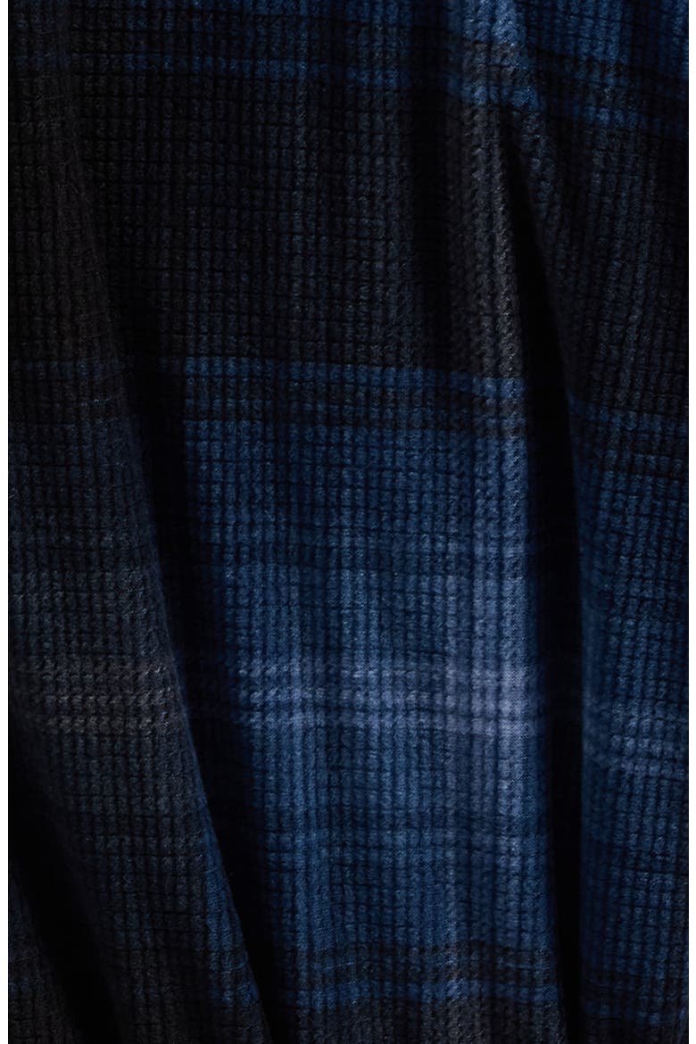 Textured Microfleece Kimono Robe, Alternate, color, BLUE