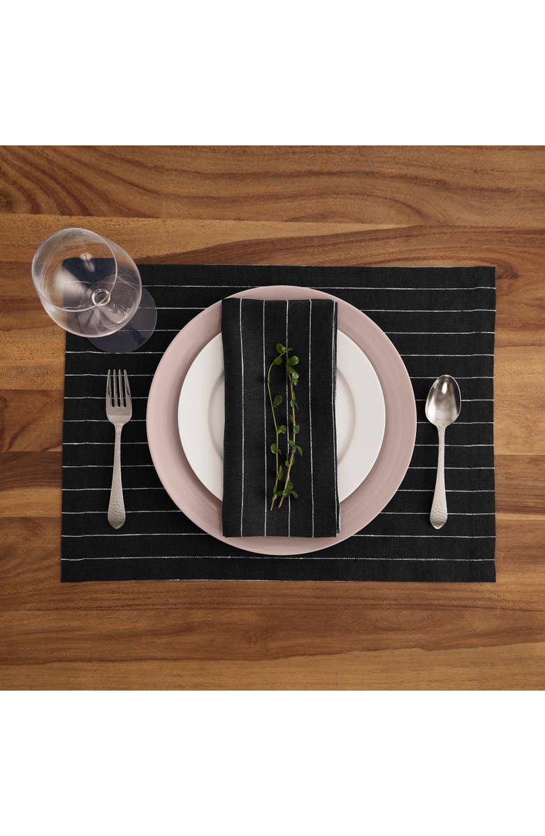 Solino Home Linen Placemats - Pinstripe, 14" x 19", Alternate, color, 