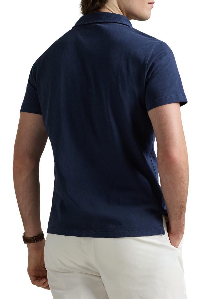 Linen & Cotton Polo, Alternate, color, NEWPORT NAVY