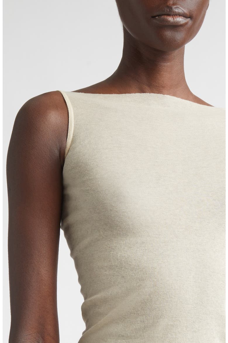Raw Edge Cotton Tank, Alternate, color, SAND