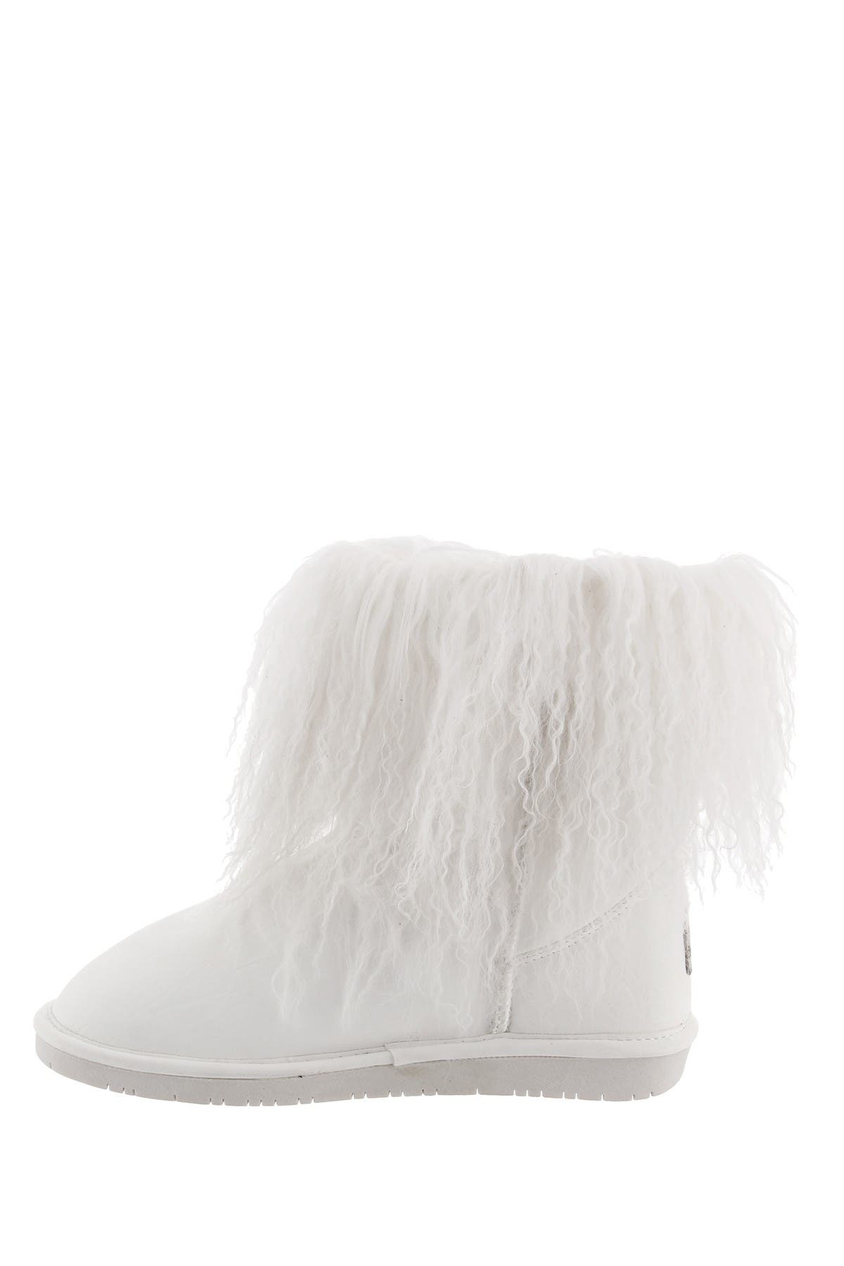 BEARPAW Boo Genuine Sheepskin & Genuine Curly Lamb Hair Bootie, Alternate, color, 