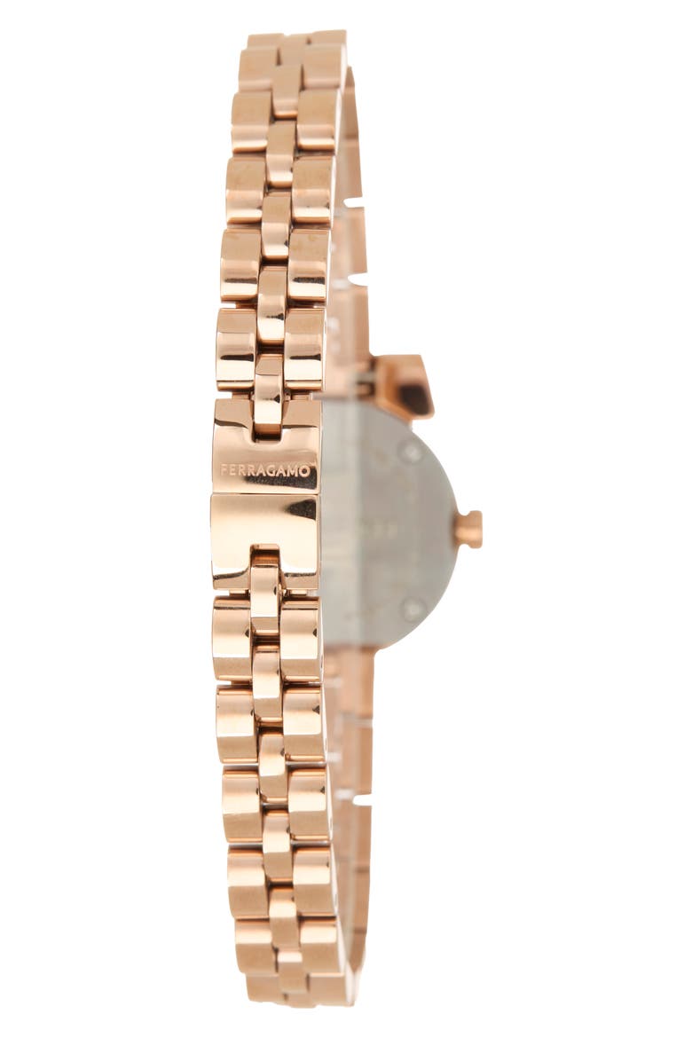 Gancini Bracelet Watch, 22.5mm, Alternate, color, IP ROSE GOLD