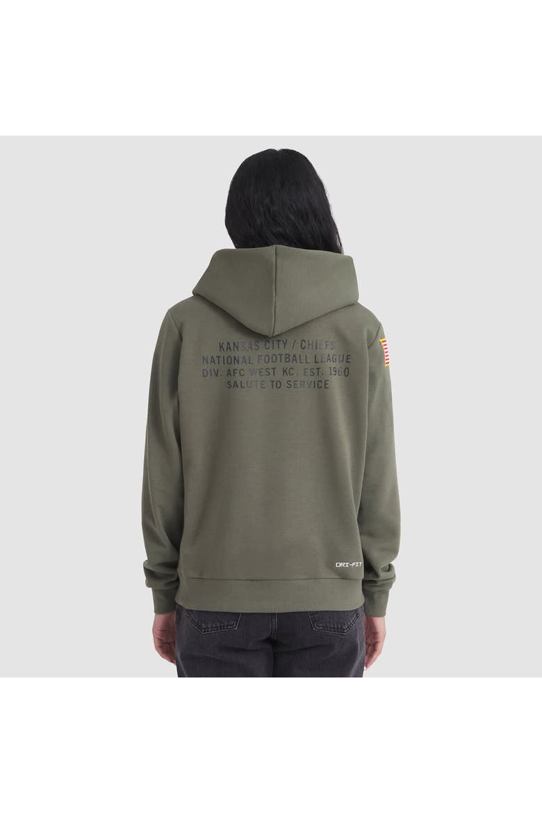 Women's Nike Olive Kansas City Chiefs 2025 Salute to Service Sideline Standard Issue Dri-FIT Hoodie, Alternate, color, Olive