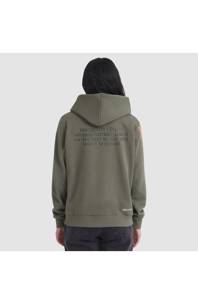 Nike Women's Nike Olive Kansas City Chiefs 2025 Salute to Service Sideline Standard Issue Dri-FIT Hoodie, Alternate, color, Olive