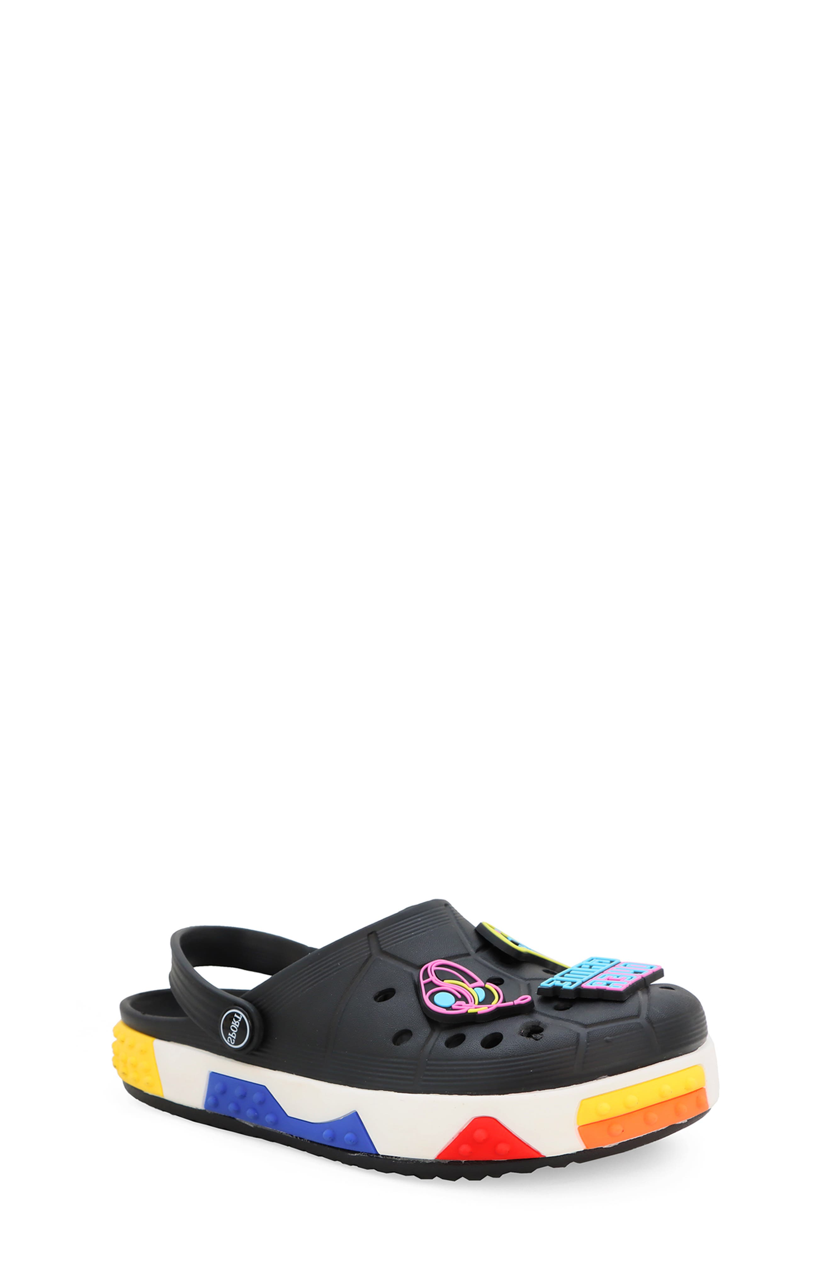 YOKI Kids' Platform Clog with Plush Charms, Main, color, 
