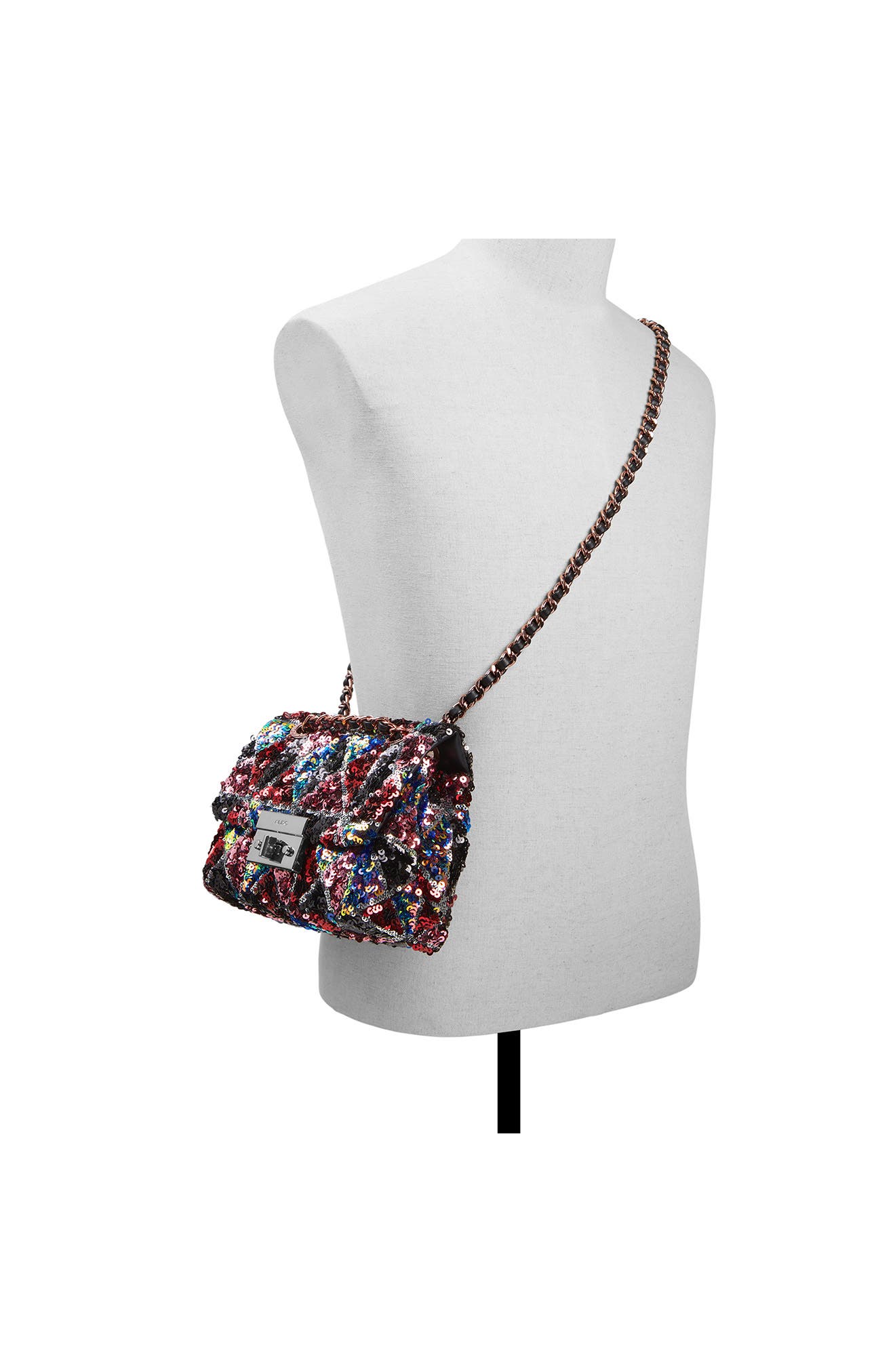 ALDO Glammy Sequin Crossbody Bag, Alternate, color, 