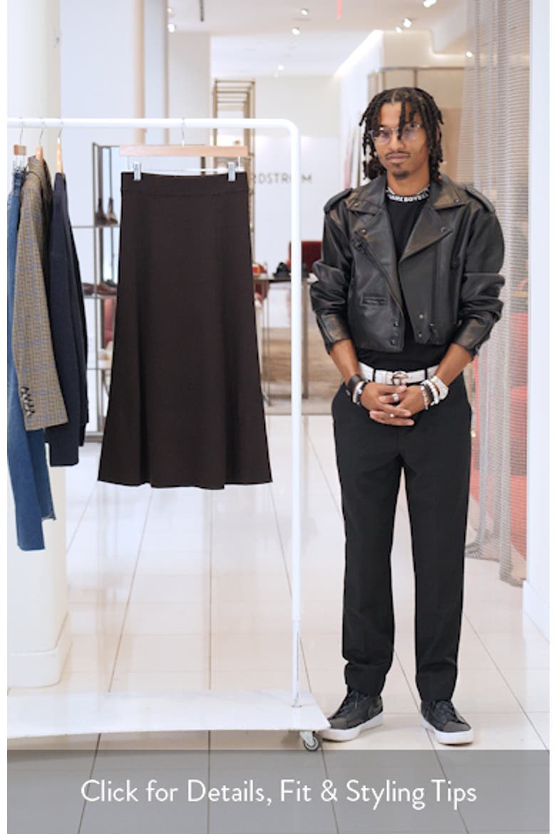 Merino Wool Blend Maxi Skirt video