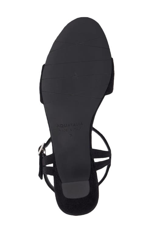 Aquatalia Kristena Water Repellent Ankle Strap Sandal In Black