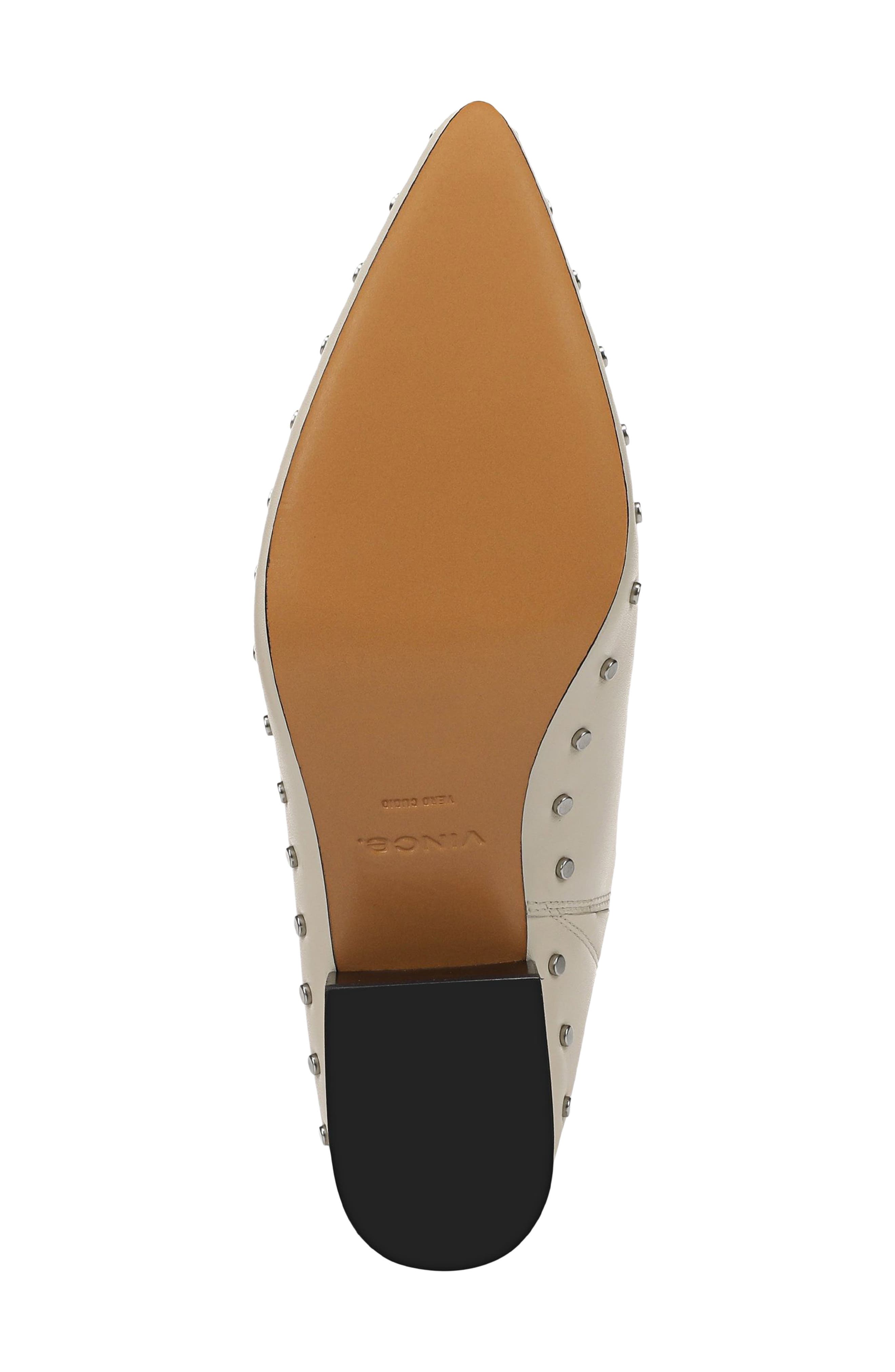 August Studded Leather Mule, Alternate, color, MOONLIGHT