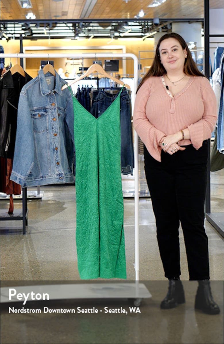 Crinkled Satin Slipdress, sales video thumbnail