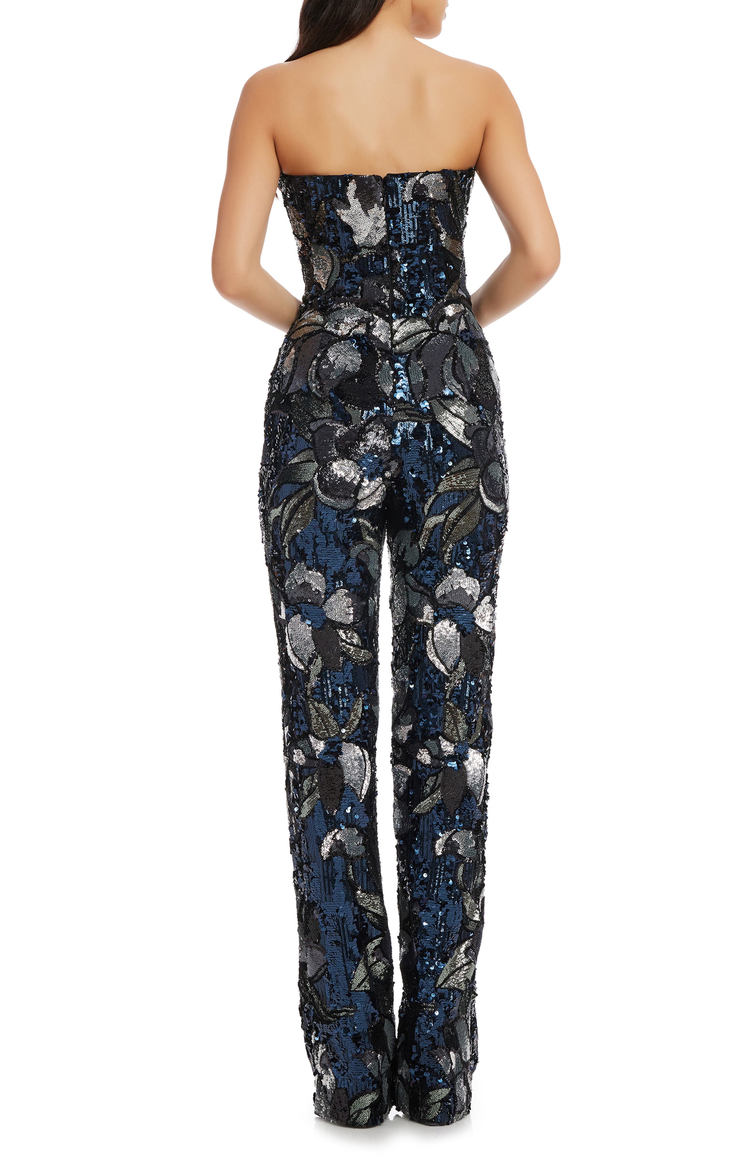 Andy Sequin Strapless Jumpsuit - image 2