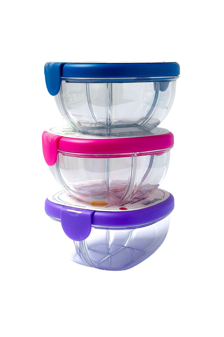 Snack Bowl with Leakproof lid, Alternate, color, Raspberry Pink