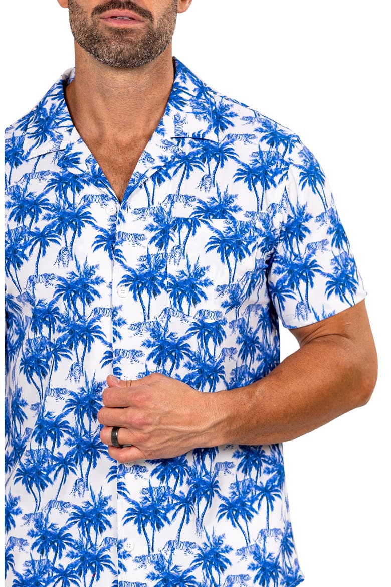 Marthy Blue Camp Shirt, Alternate, color, BLUE