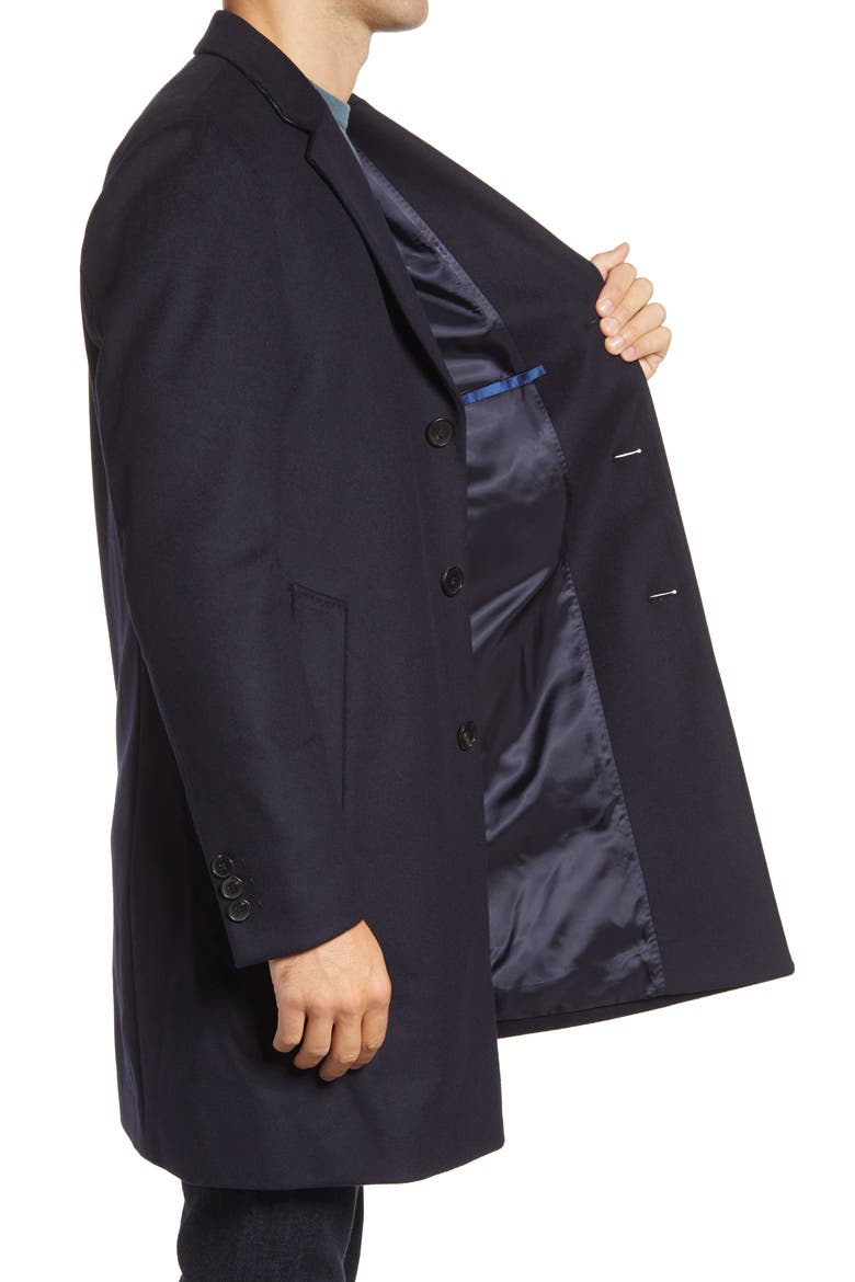 Nye Wool & Cashmere Overcoat, Alternate, color, DK BU