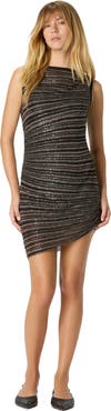 Missoni Boat Neck Mini Dress With Lamé Stripes