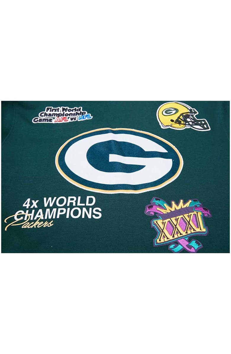 PRO STANDARD Men's Pro Standard Green Green Bay Packers 4x Super Bowl Champions Pullover Hoodie, Alternate, color, Green