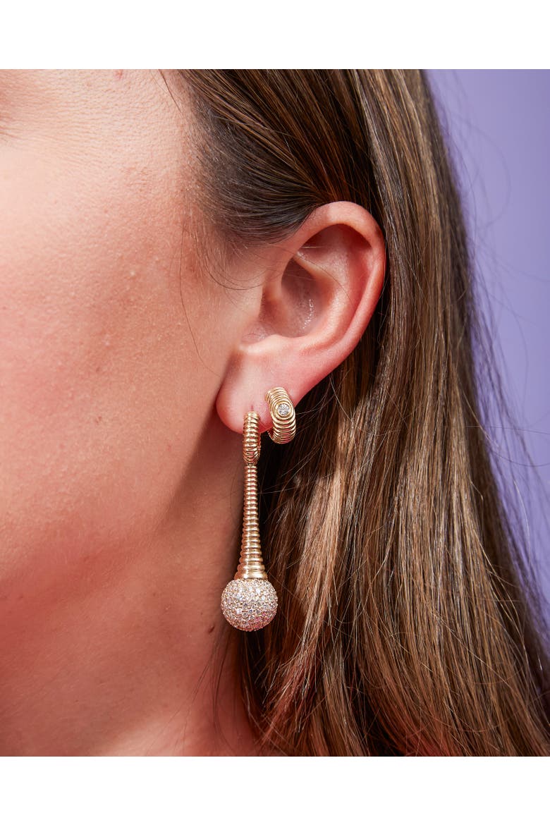 Revel Bobble Chandelier Earring, Alternate, color, Pink Sapphire