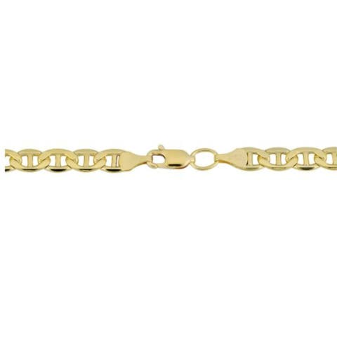Fremada 14k Gold Filled Men's 5mm Mariner Link Chain Necklace