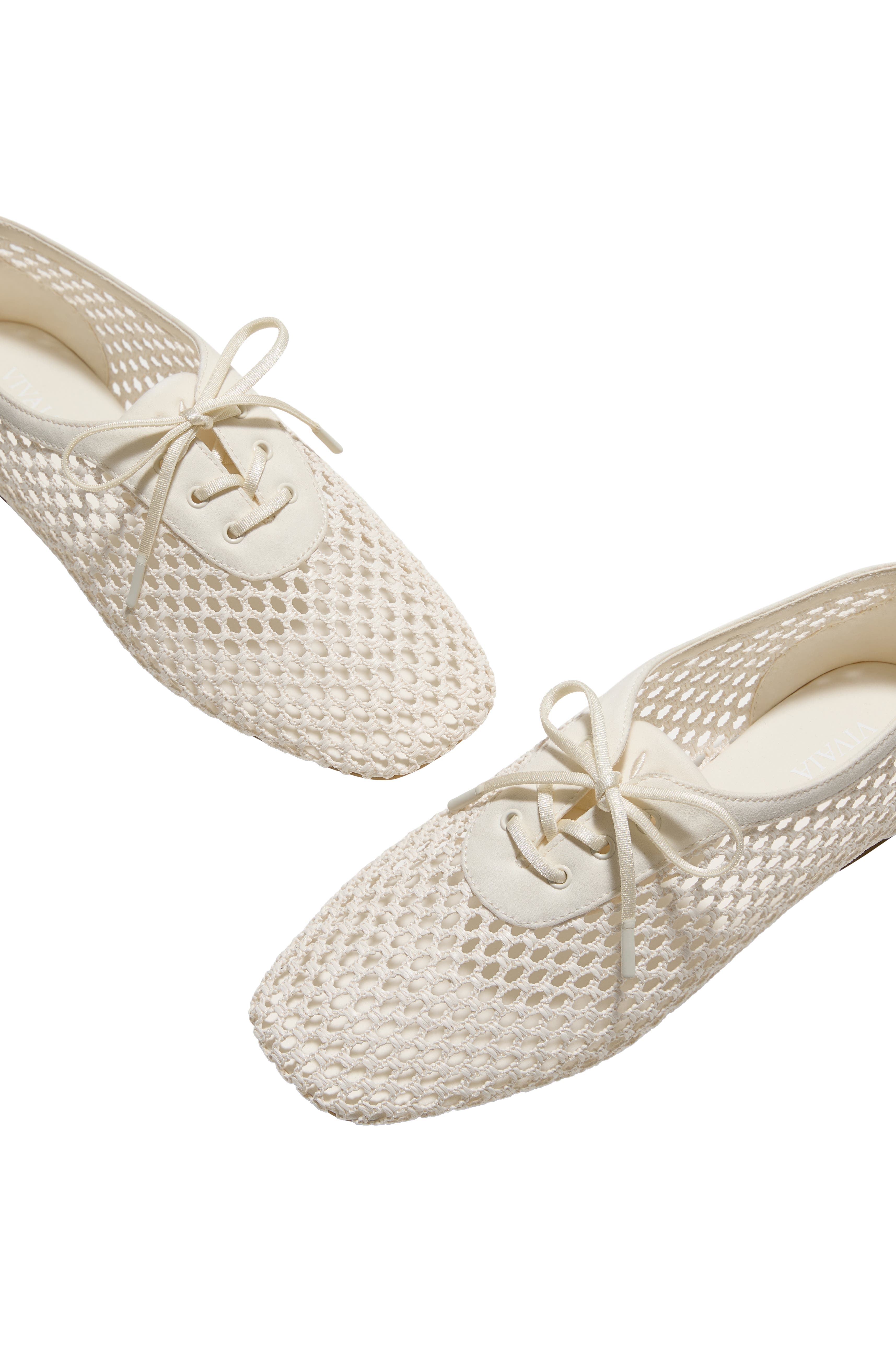 Carey Square-Toe Mesh Flats, Alternate, color, CREAM
