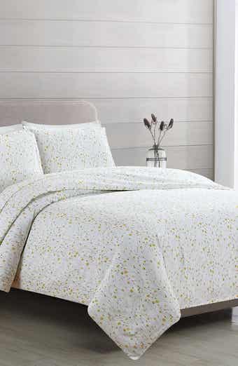 MELANGE HOME Yellow Buttercup 400 Thread Count 100% Cotton Duvet Cover Set