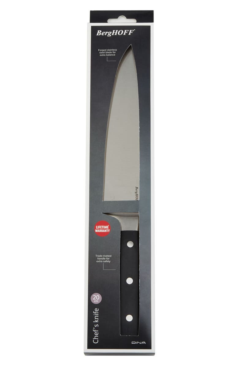 BergHOFF DiNA Gene 8-Inch Chef's Knife, Alternate, color, Black