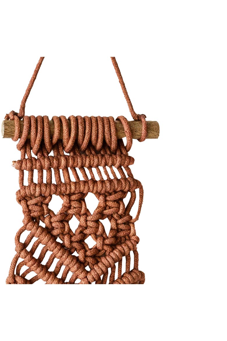 Set of 4 Macrame Mini Wall Hangings Cotton & Wood, Alternate, color, Yellow
