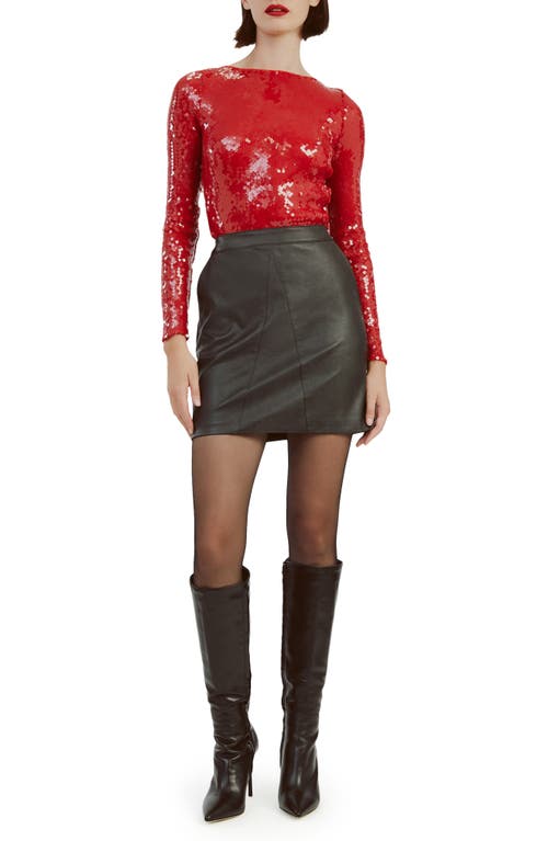 BARDOT BARDOT BRENNA SEQUIN OPEN BACK BODYSUIT