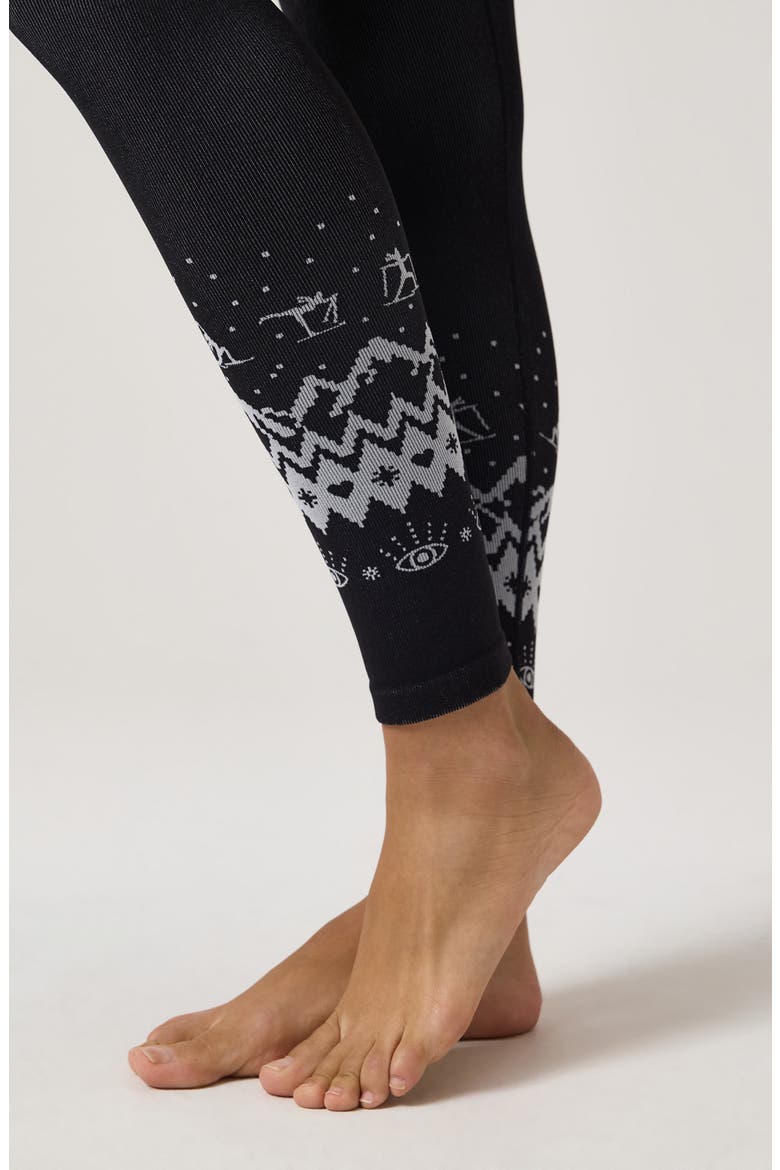 Love and Ski Icon Leggings, Alternate, color, BLACK