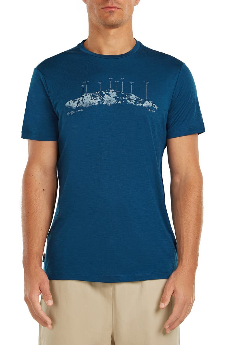 Icebreaker Merino 150 Tech Lite Graphic T-Shirt, Main, color, Atlantis