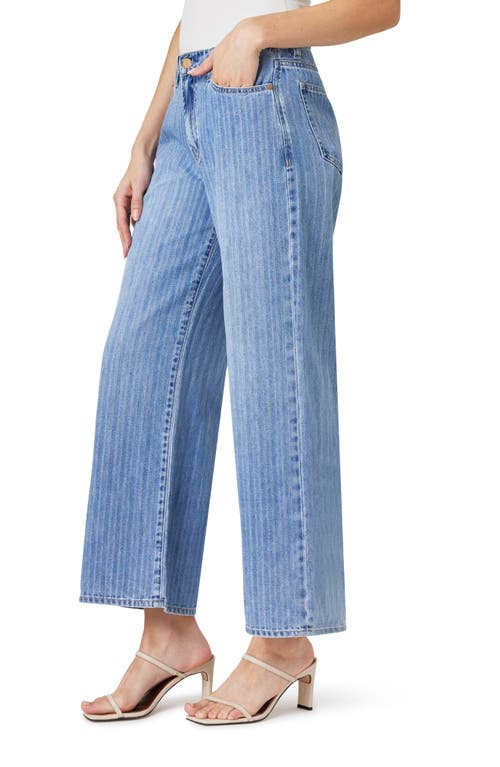 Habitual Denver Stripe Wide Leg Ankle Jeans In Splash