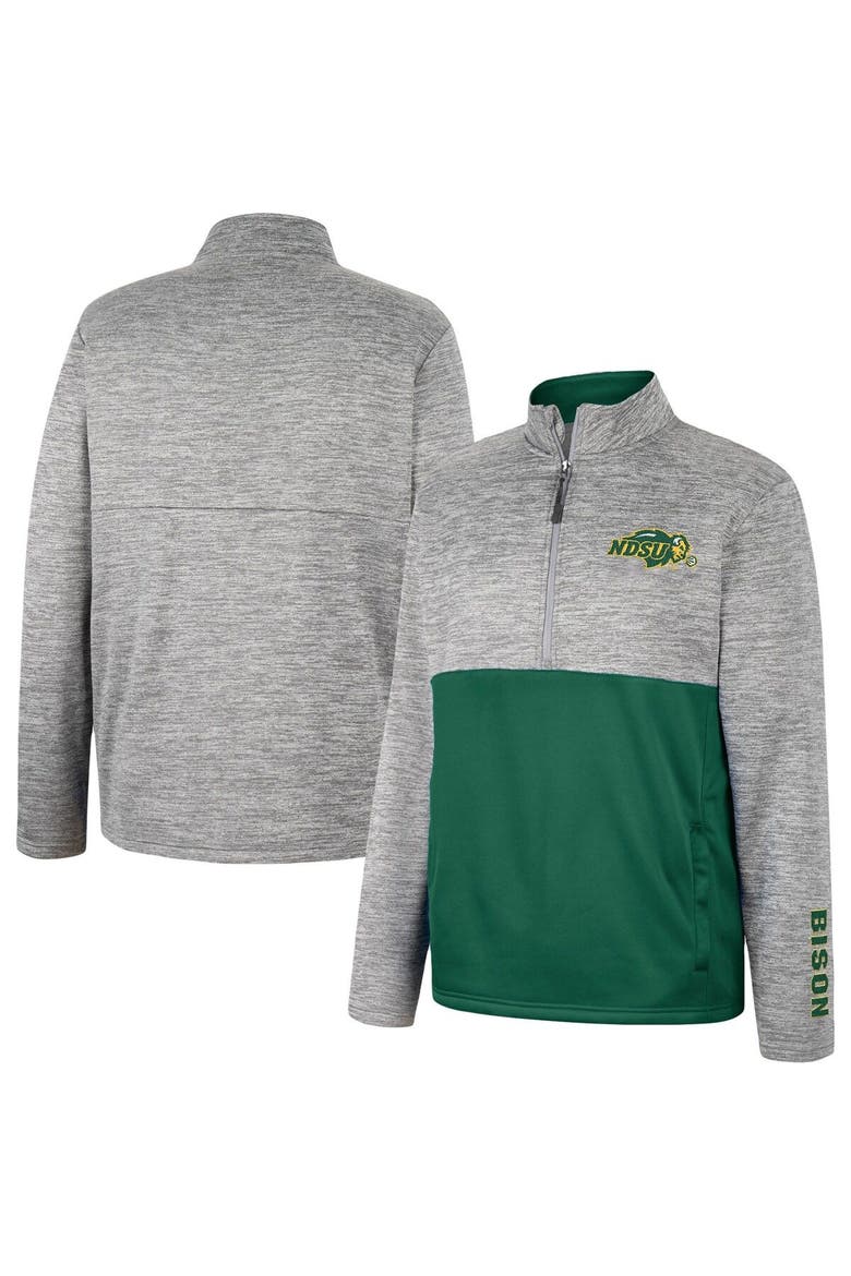 Men's Colosseum Gray NDSU Bison John Half-Zip Jacket, Main, color, Gray