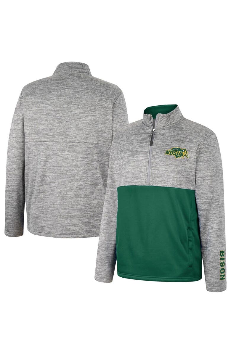 COLOSSEUM Men's Colosseum Gray NDSU Bison John Half-Zip Jacket, Main, color,