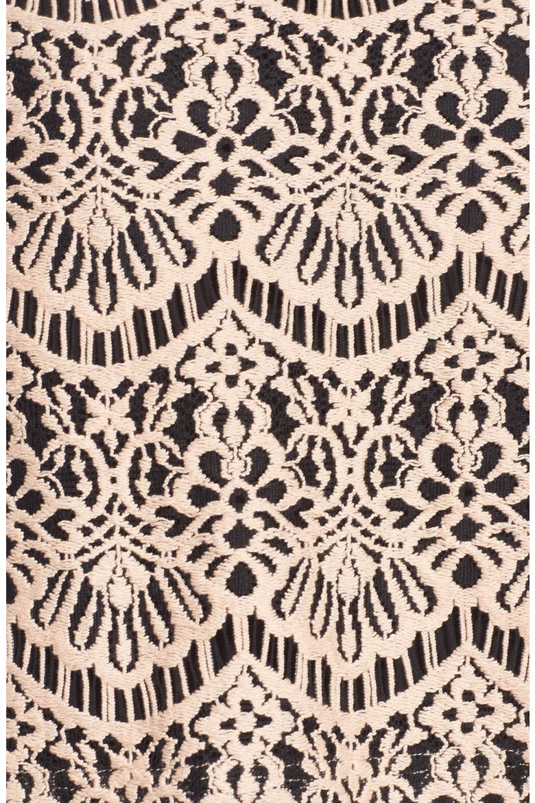 Lace Overlay Shell, Alternate, color, PINK- BLACK LACE