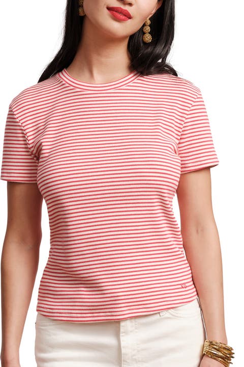 Crewneck T Ribbed Stripe