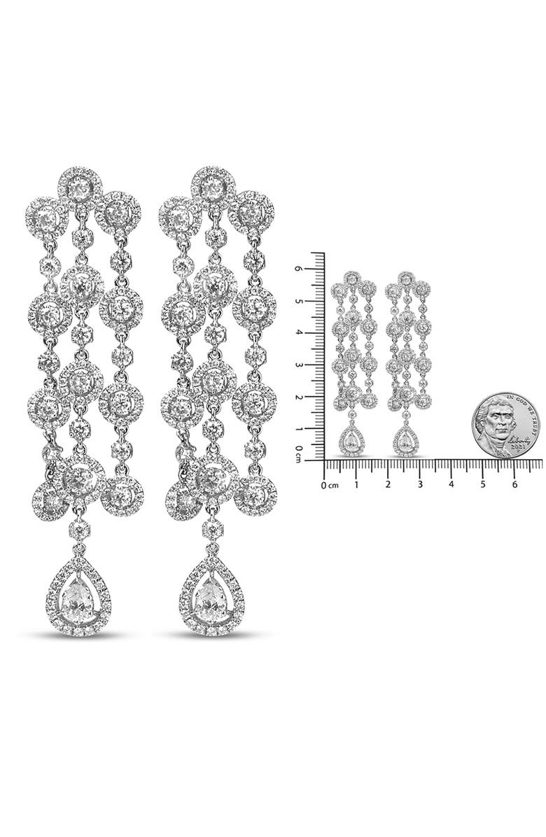 Haus of Brilliance 18K White Gold 4 3/4 Cttw Diamond Waterfall Dangle Earrings, Alternate, color, White