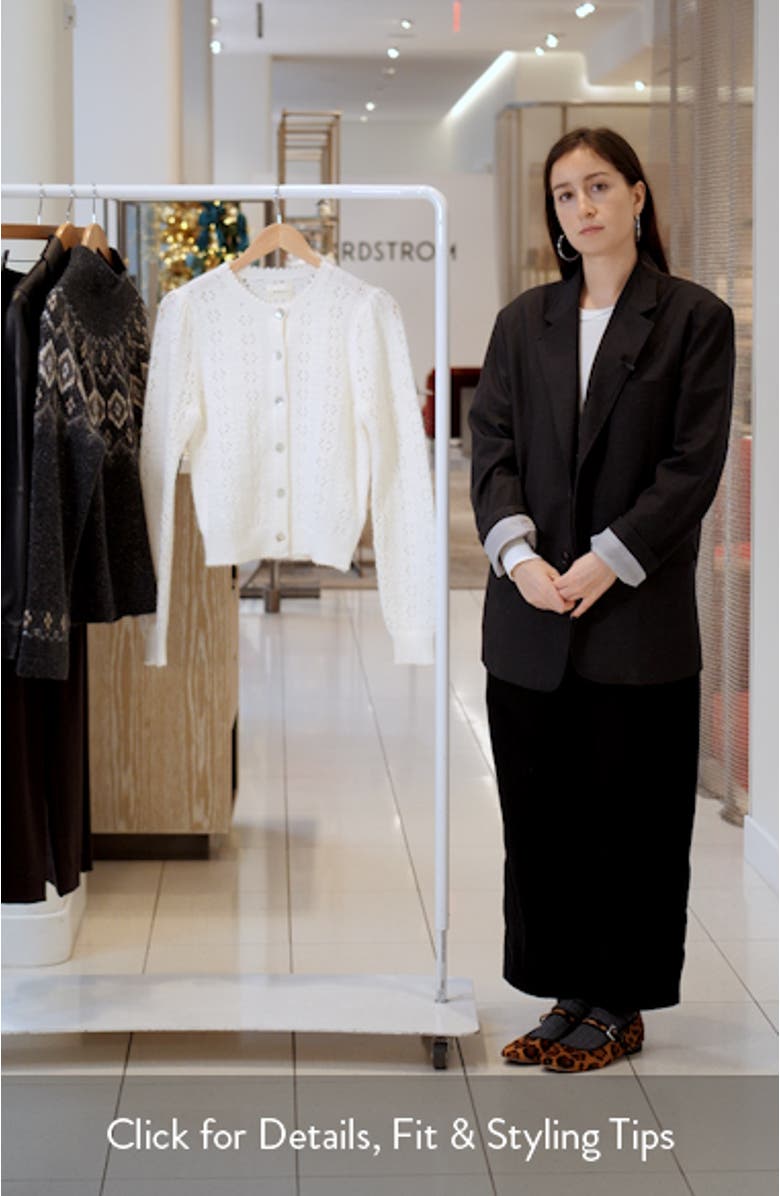 Emery Pointelle Cardigan, sales video thumbnail