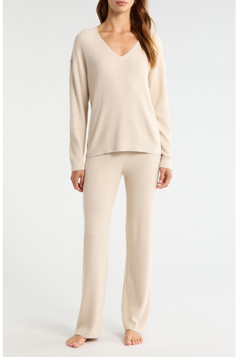 CozyChic® Ultra Lite® Rib Pajamas, Main, color, BISQUE