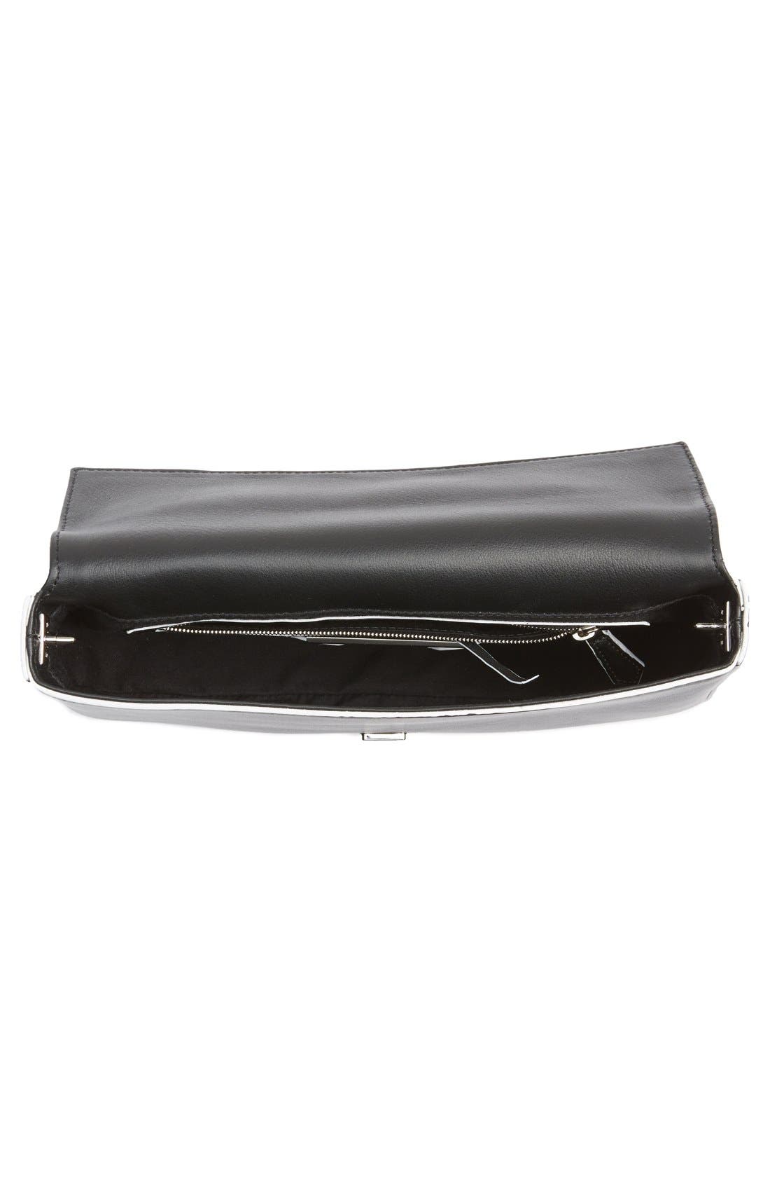 Fendi 'Mini Monster' Leather Baguette, Alternate, color, 