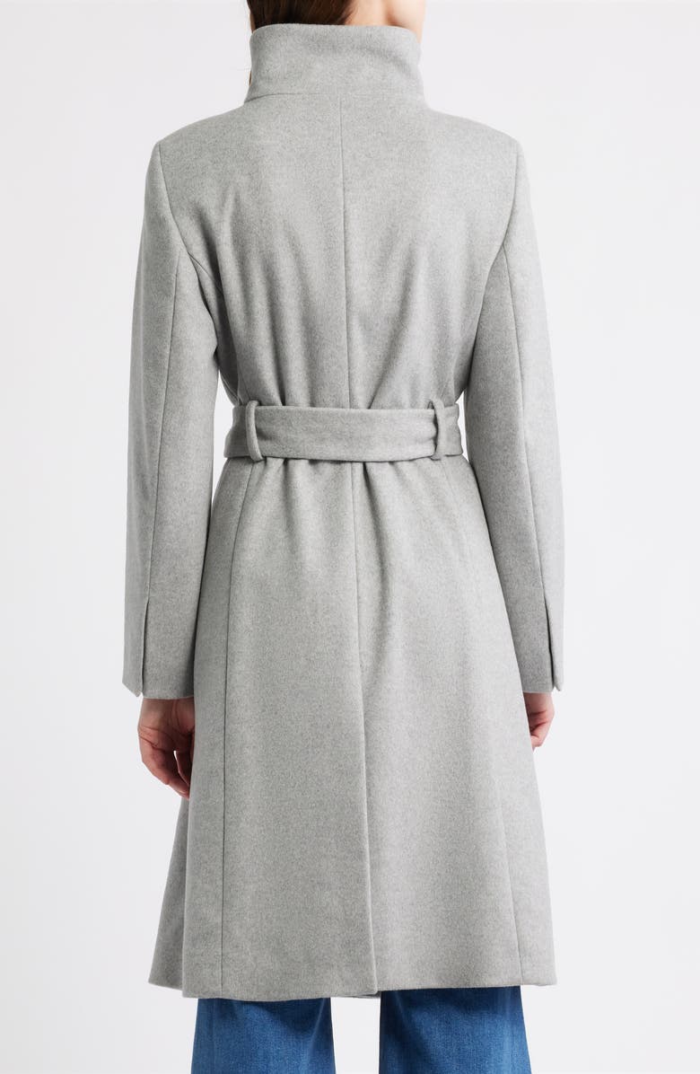 BOSS Wool & Cashmere Belted Coat, Alternate, color, Light Pastel/ Grey