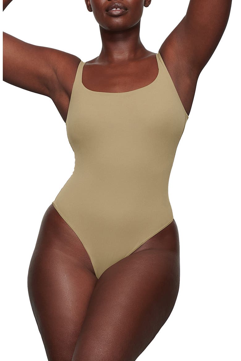 Fits Everybody Square Neck Bodysuit, Main, color, KHAKI