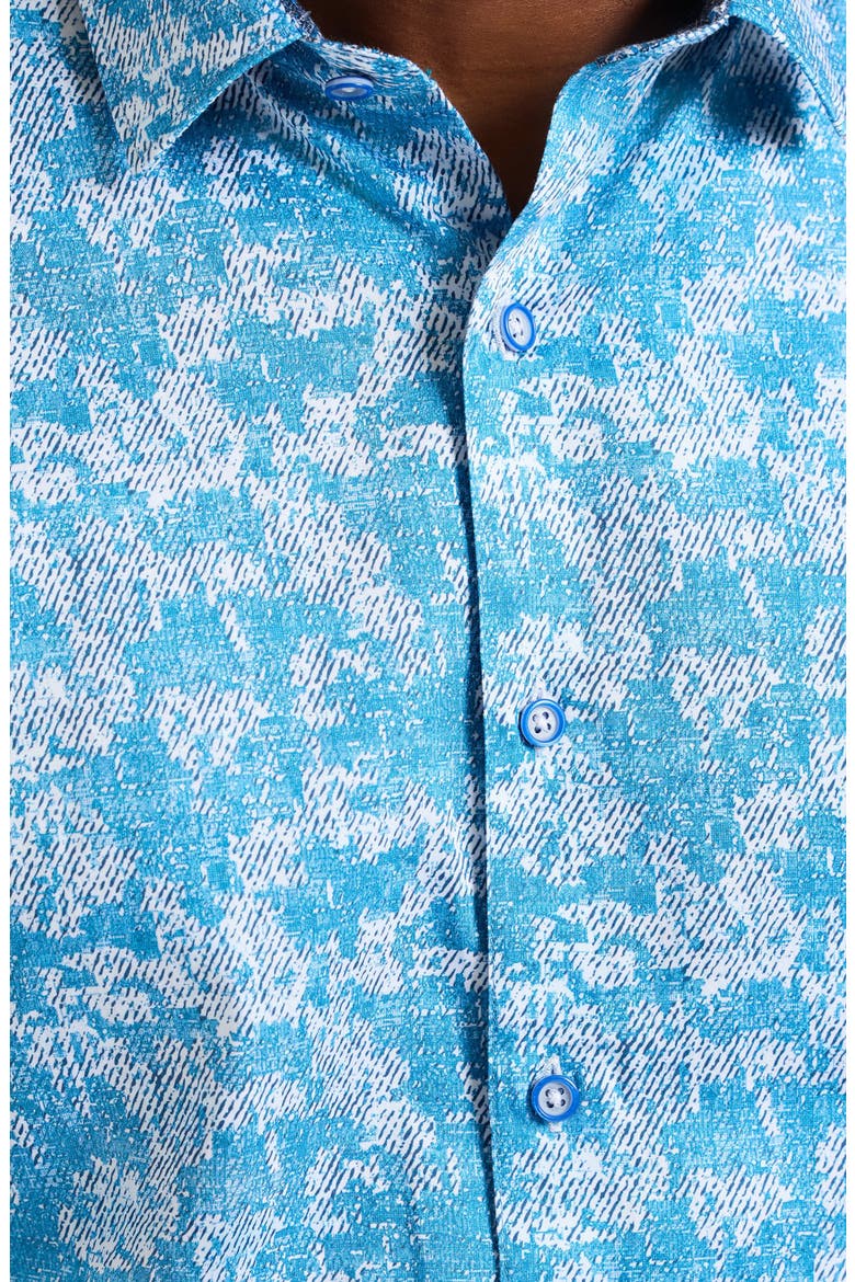Short Sleeve Button-Up Shirt, Alternate, color, BLUE