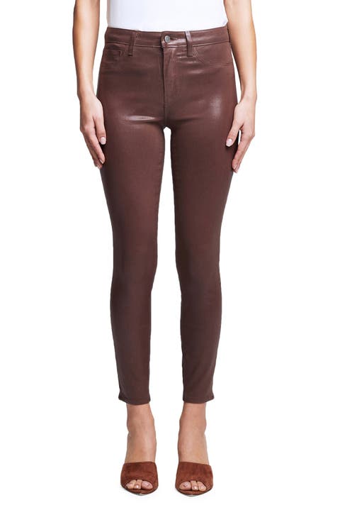 Margot Coated Crop High Waist Skinny Jeans
